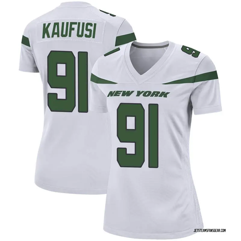 Women's New York Jets Bronson Kaufusi Spotlight White Game Jersey ...